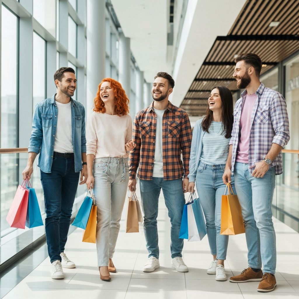 Freunde beim Shopping